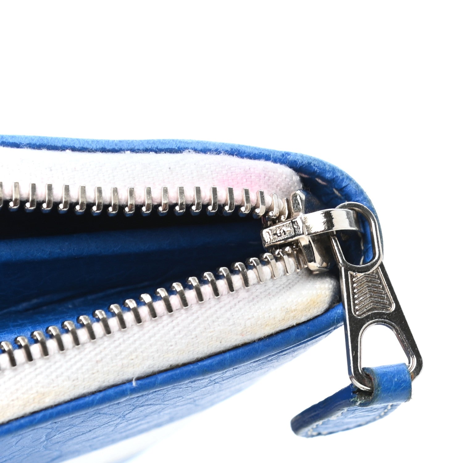 Balenciaga Veau Arena Multicolore Bazar Continental Zip Around Wallet Bleu Lazuli White 9 of 10
