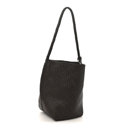 The Row Woven Calfskin Medium N/S Tote Bag Dark Brown 4 of 10