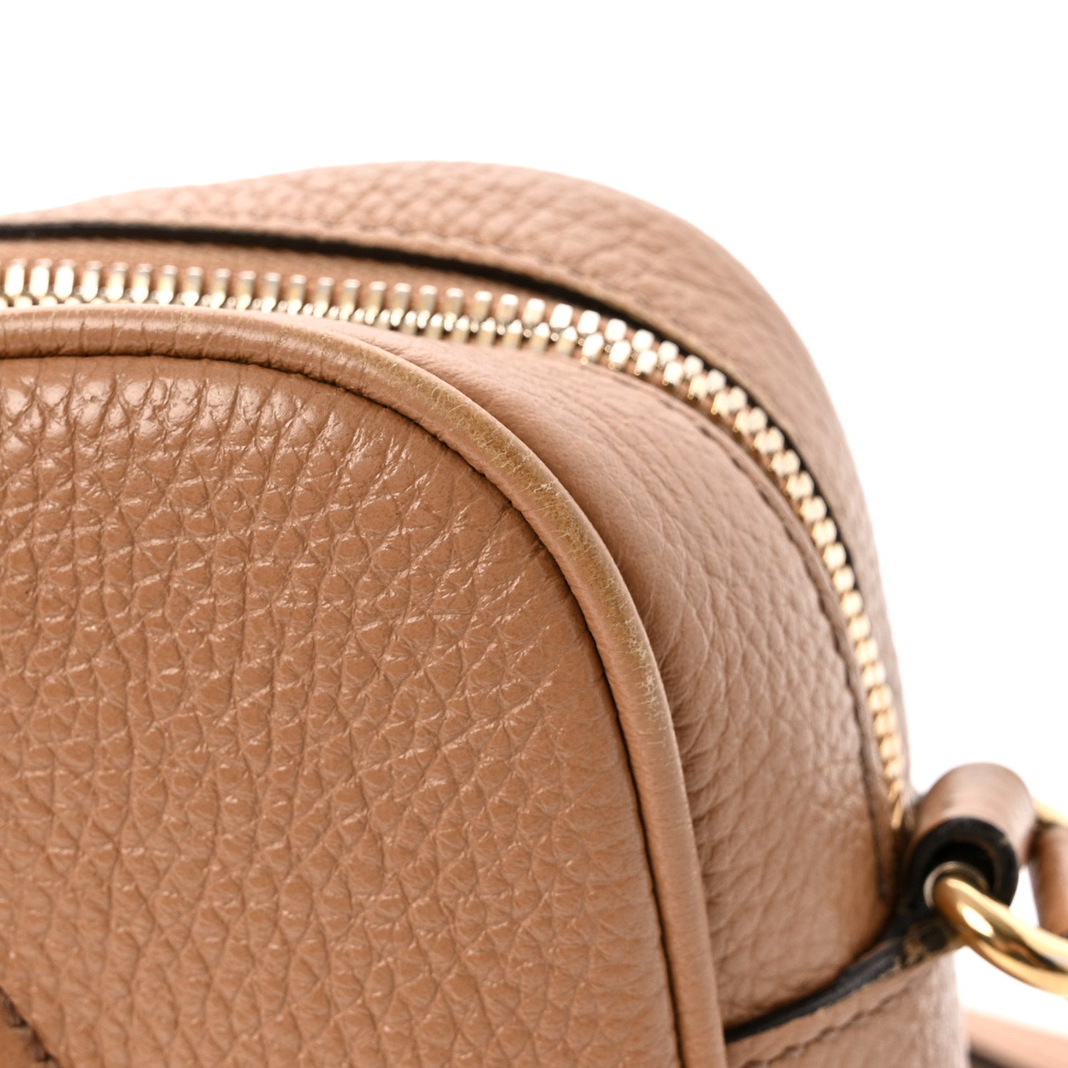 Gucci Pebbled Calfskin Small Soho Disco Bag Camelia 11 of 16