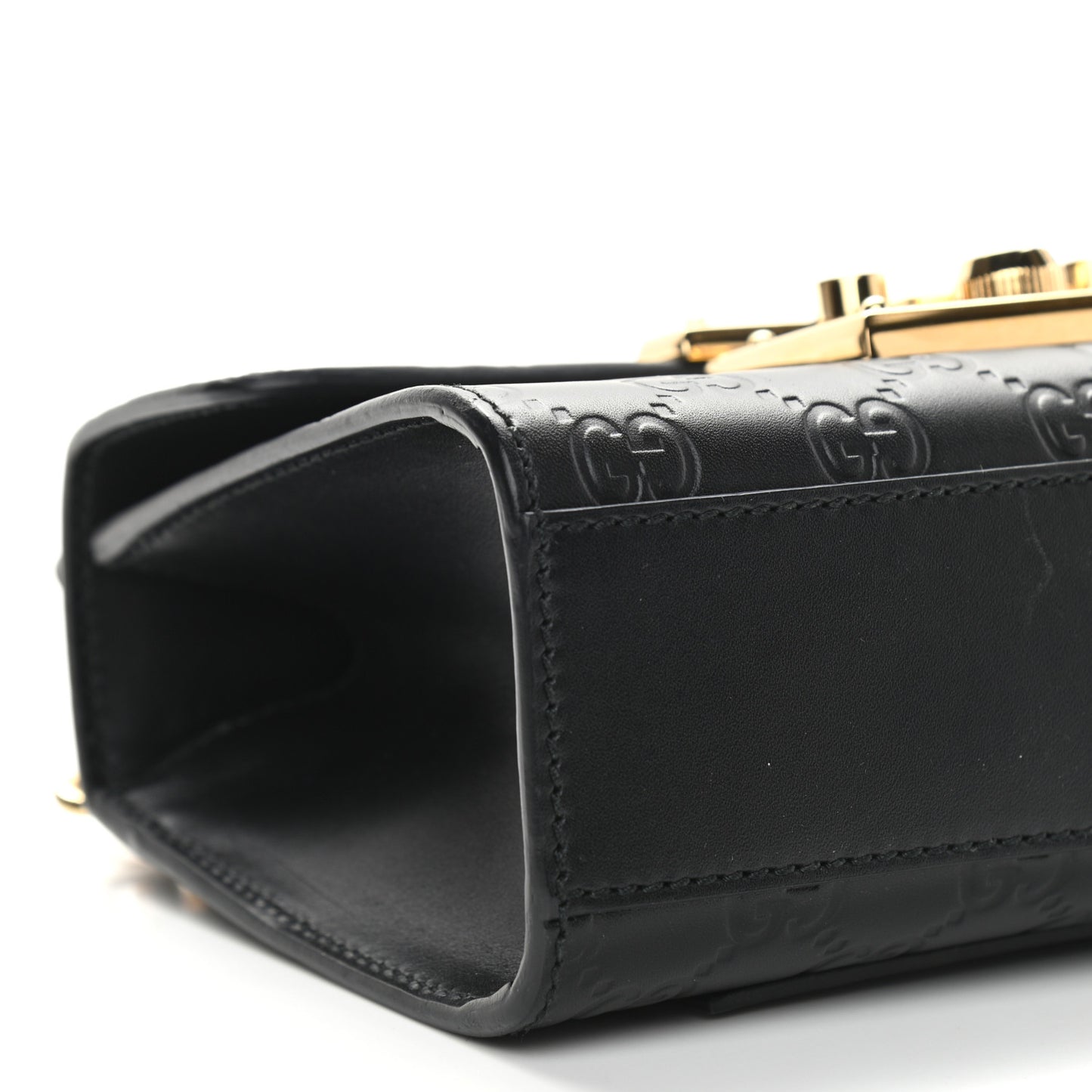 Guccissima Small Padlock Shoulder Bag Black