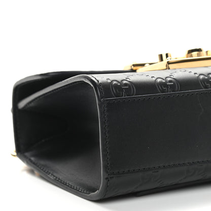 Gucci Guccissima Small Padlock Shoulder Bag Black 10 of 12