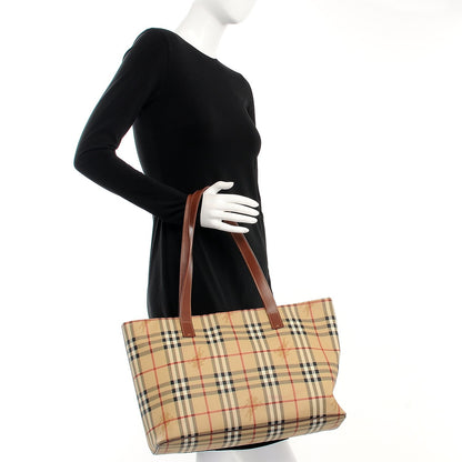 Burberry Haymarket Check Tote Brown 2 of 8