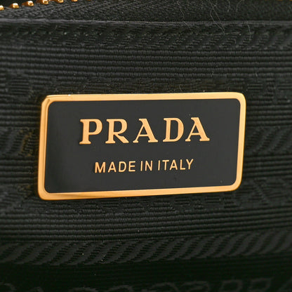 Prada Re-Nylon Impunturato Saffiano Triangle Stitched Re-Edition 1995 Chaine Large Shoulder Bag Black 6 of 9