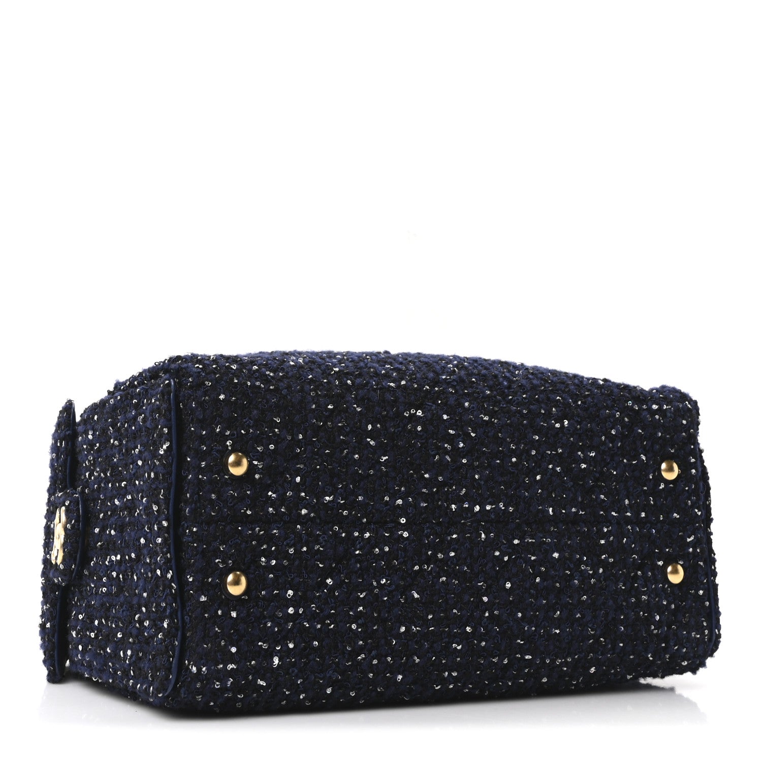 Chanel Tweed Quilted Small Chanel 25 Handbag Blue 4 of 10