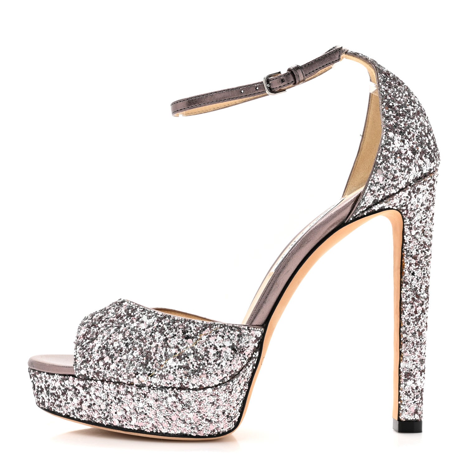 Jimmy Choo Coarse Glitter Fabric Pattie 130 Pumps 40.5 Light Lilac 1 of 13