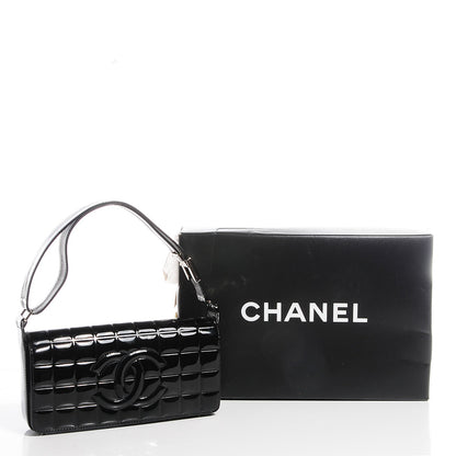 Chanel Patent Quilted CC Chocolate Bar Flap Black 8 of 8