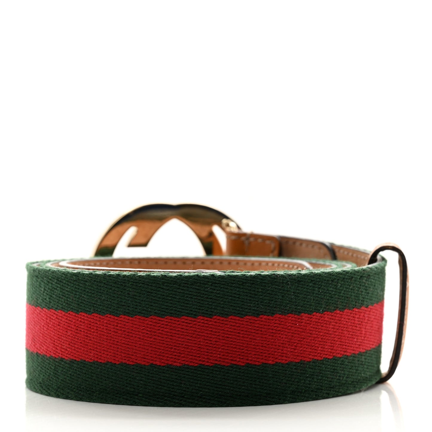 Calfskin Web Interlocking G Belt 95 38 Green Red