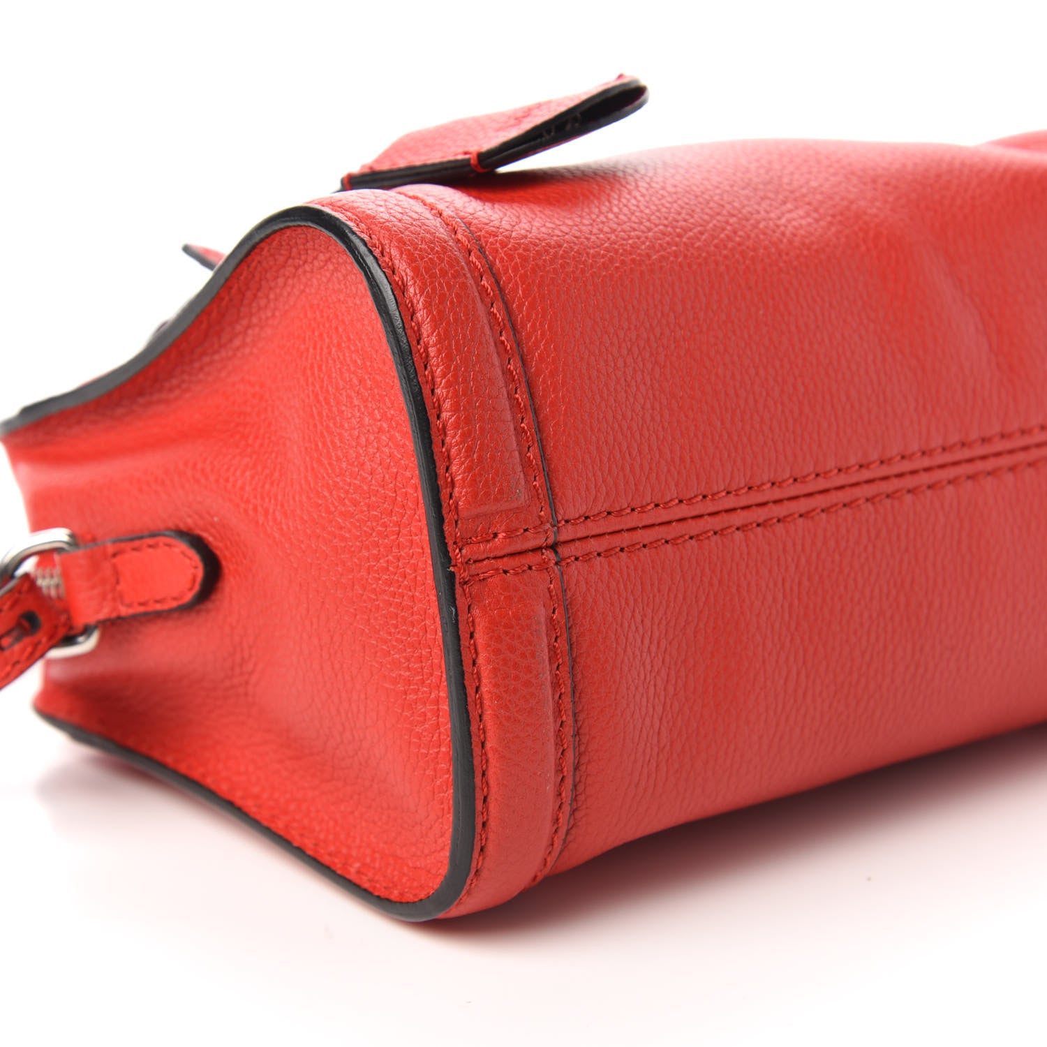Alexander McQueen Pebbled Calfskin Mini Padlock Tote Red 6 of 12