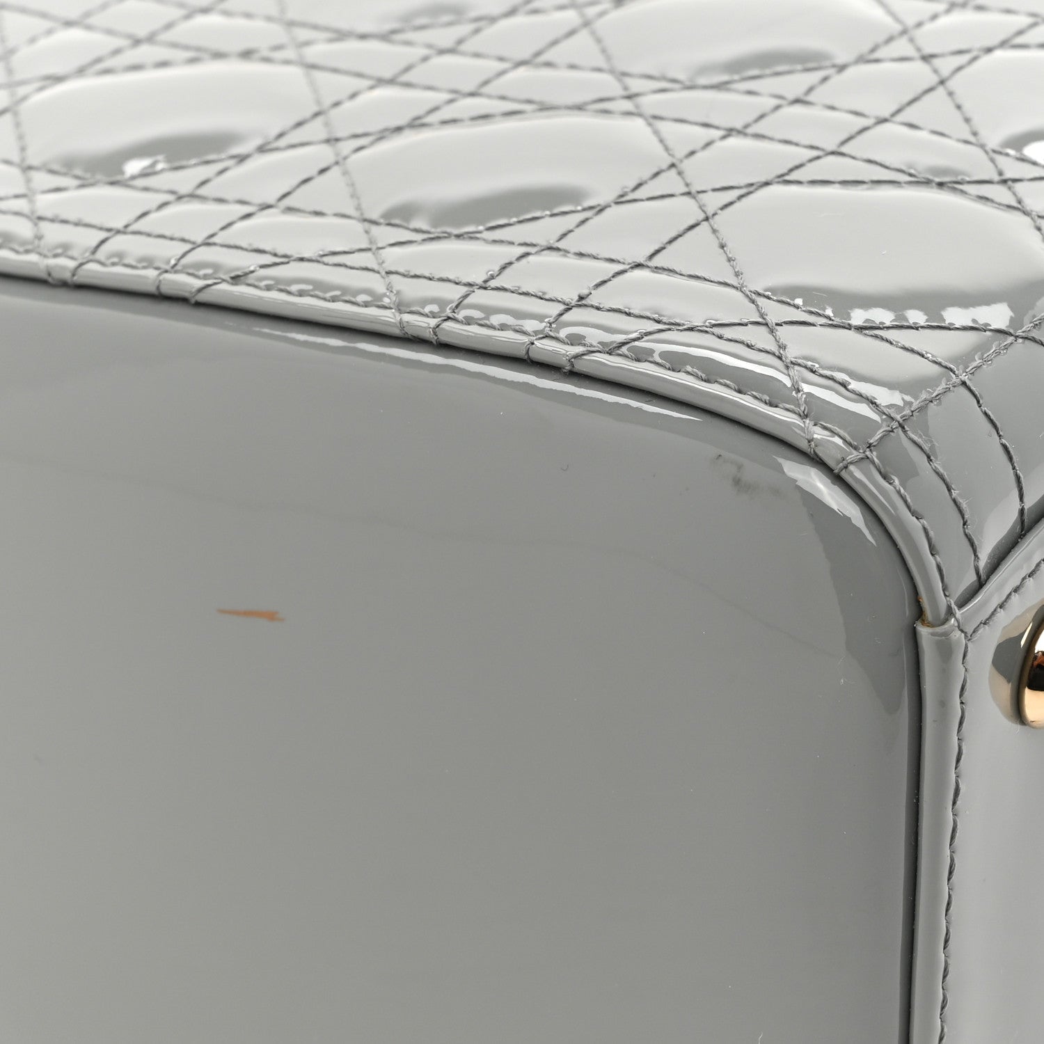 Christian Dior Patent Cannage Large Lady Dior Grey 11 of 11