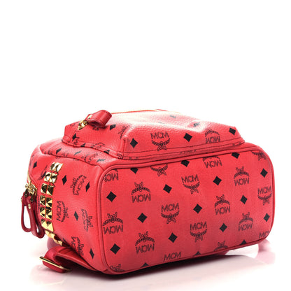 MCM Visetos Side Stud Small Stark Backpack Corail 3 of 7