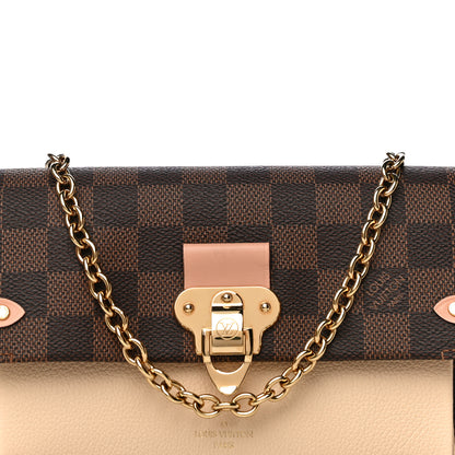 Louis Vuitton Damier Ebene Vavin Chain Wallet Creme 7 of 11
