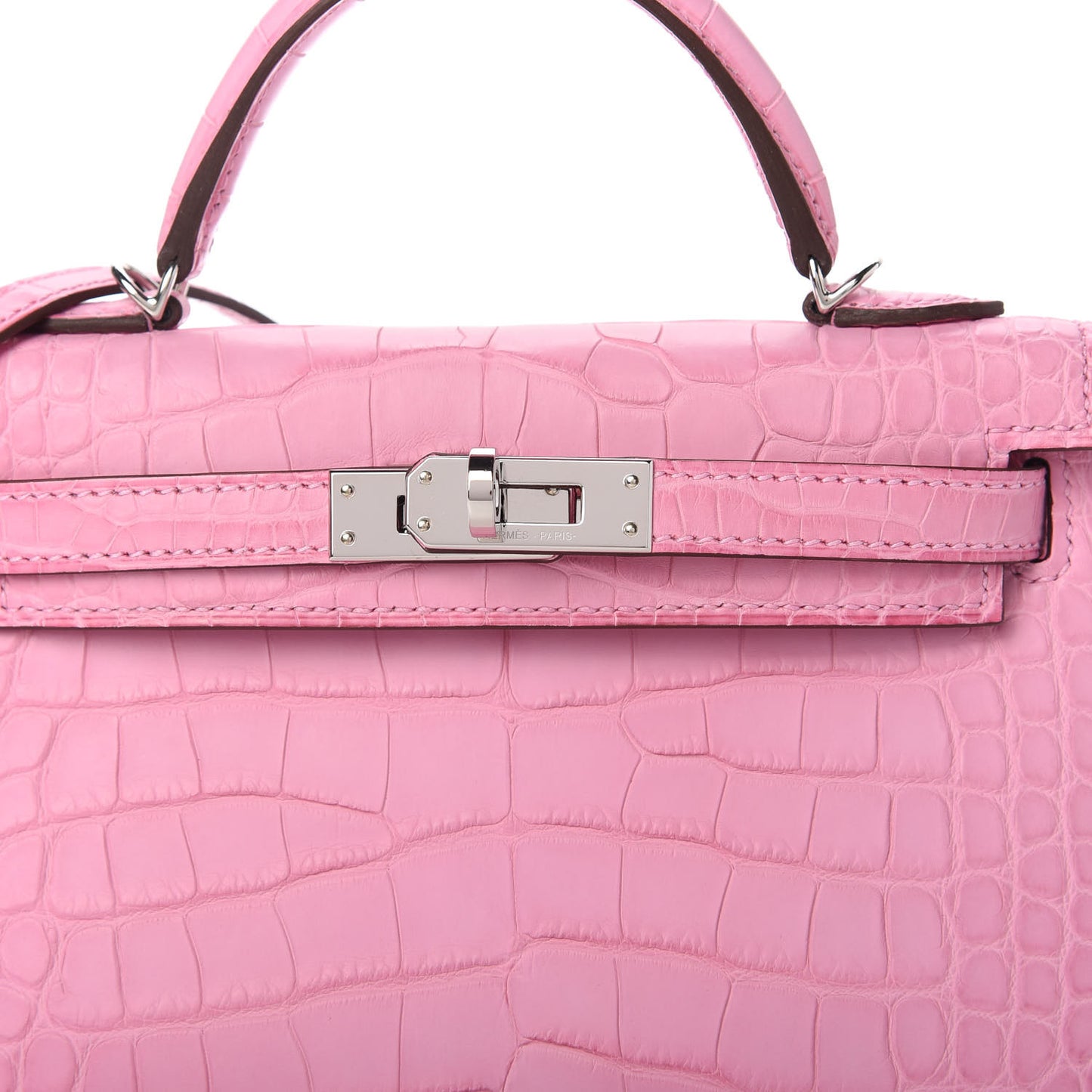 Matte Alligator Mini Kelly Sellier 20 5P Pink