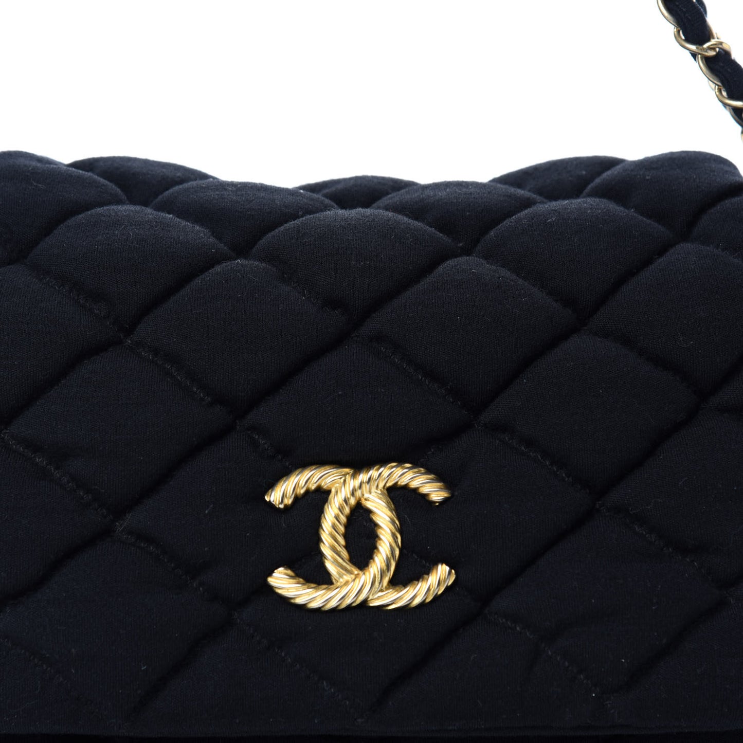Jersey Bubble Quilt Flap Black