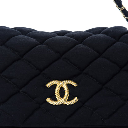 Chanel Jersey Bubble Quilt Flap Black 10 of 10