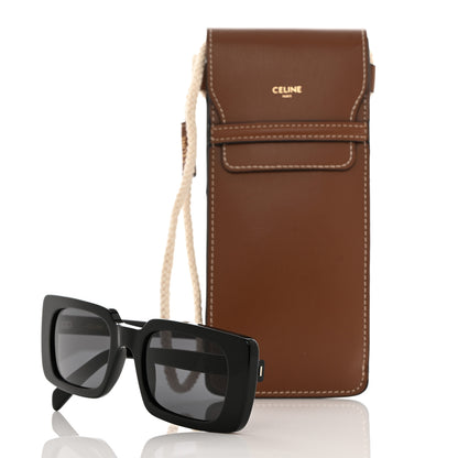Celine Acetate Rectangular Sunglasses CL40213I Black 7 of 7