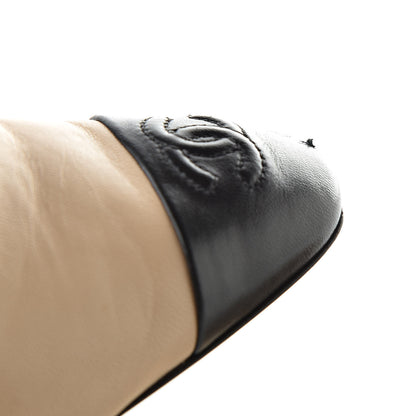 Chanel Lambskin Cap Toe CC Mules 36.5 Beige 13 of 13