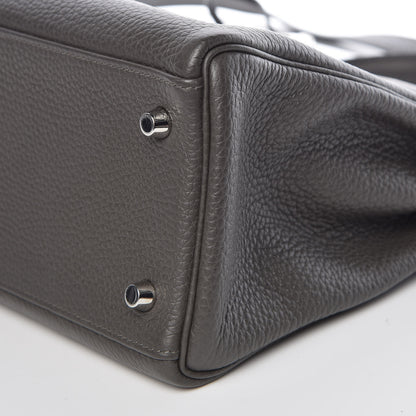 Hermes Taurillon Clemence Horseshoe Kelly Retourne 32 Graphite Tosca 40 of 41