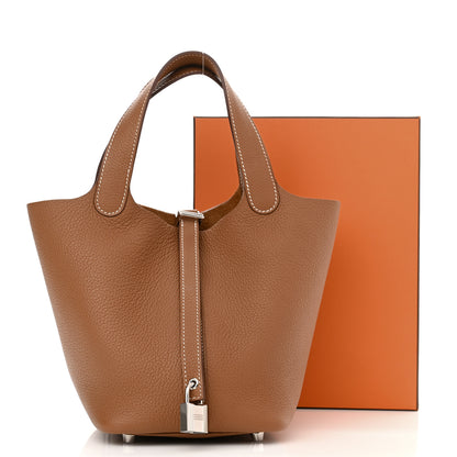 Hermes Taurillon Clemence Picotin Lock 18 PM Gold 11 of 11