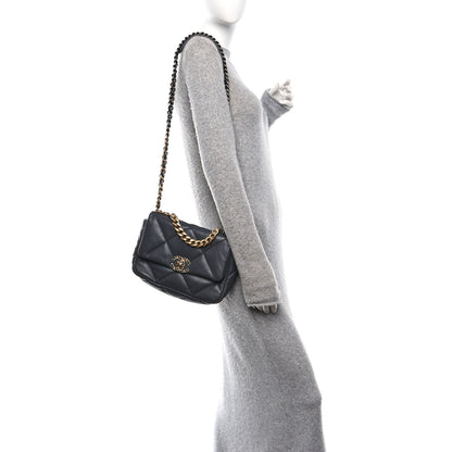 Chanel Lambskin Quilted Medium Chanel 19 Flap Dark Grey 2 of 10