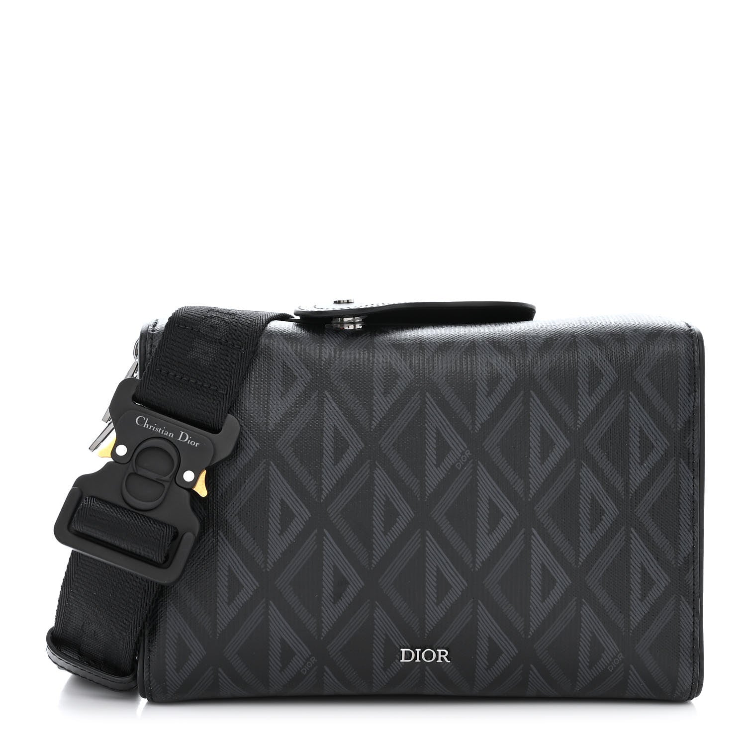 Christian Dior Canvas CD Diamond Lingot 22 Bag Black 1358558