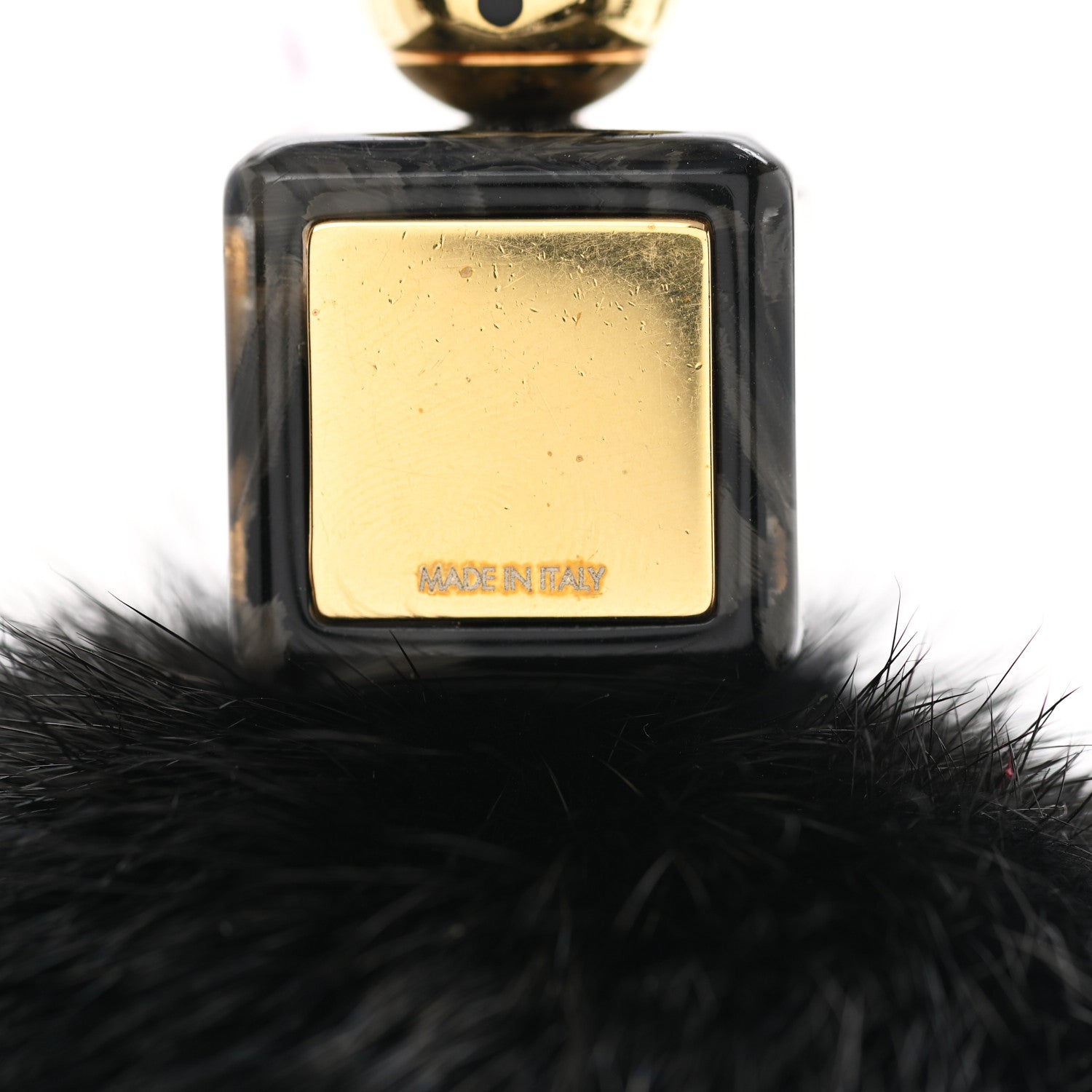 Louis Vuitton Mink Fur Fluffy Bag Charm Black 3 of 4