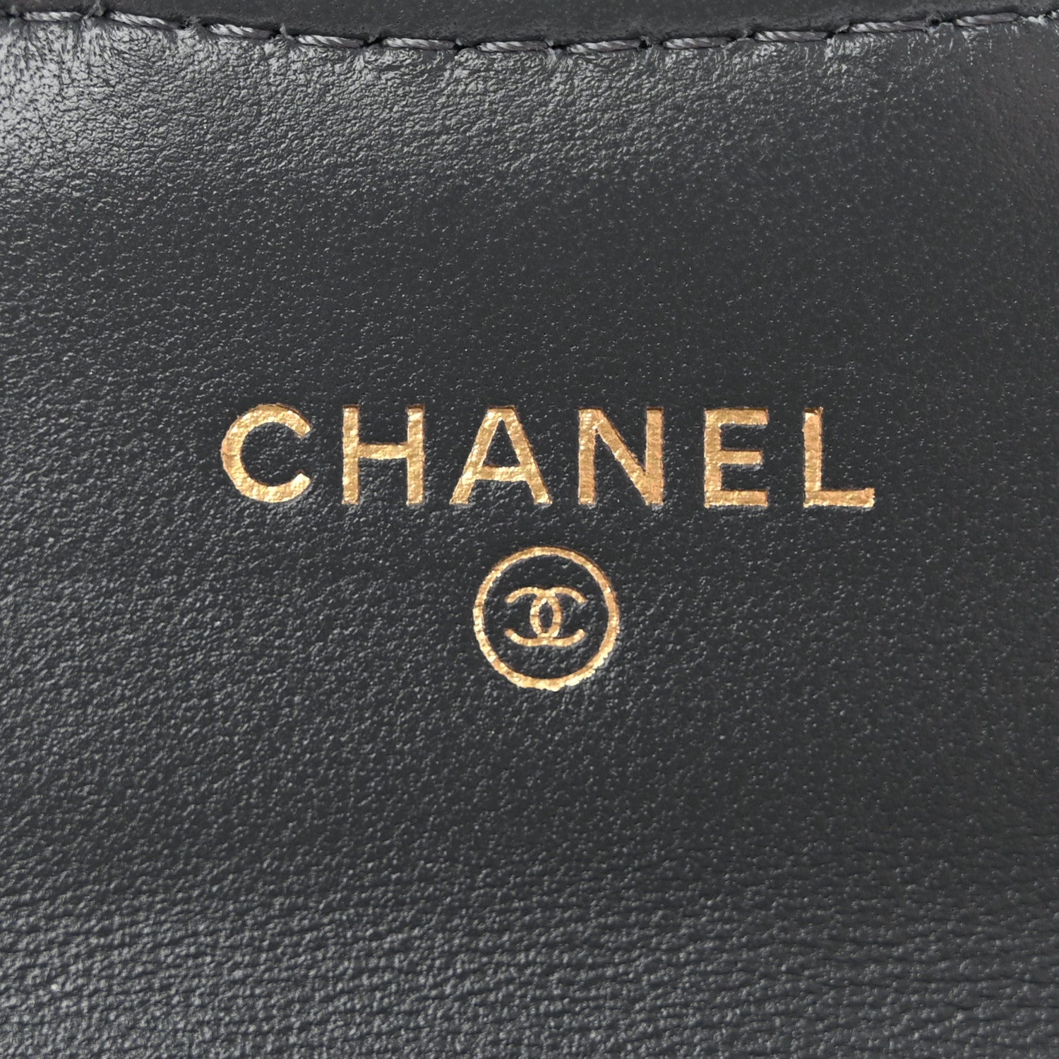 Chanel Lambskin Quilted Flap Card Holder Wallet Dark Grey 6 of 9