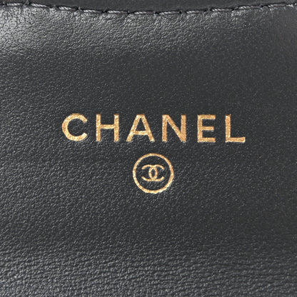 Chanel Lambskin Quilted Flap Card Holder Wallet Dark Grey 6 of 9