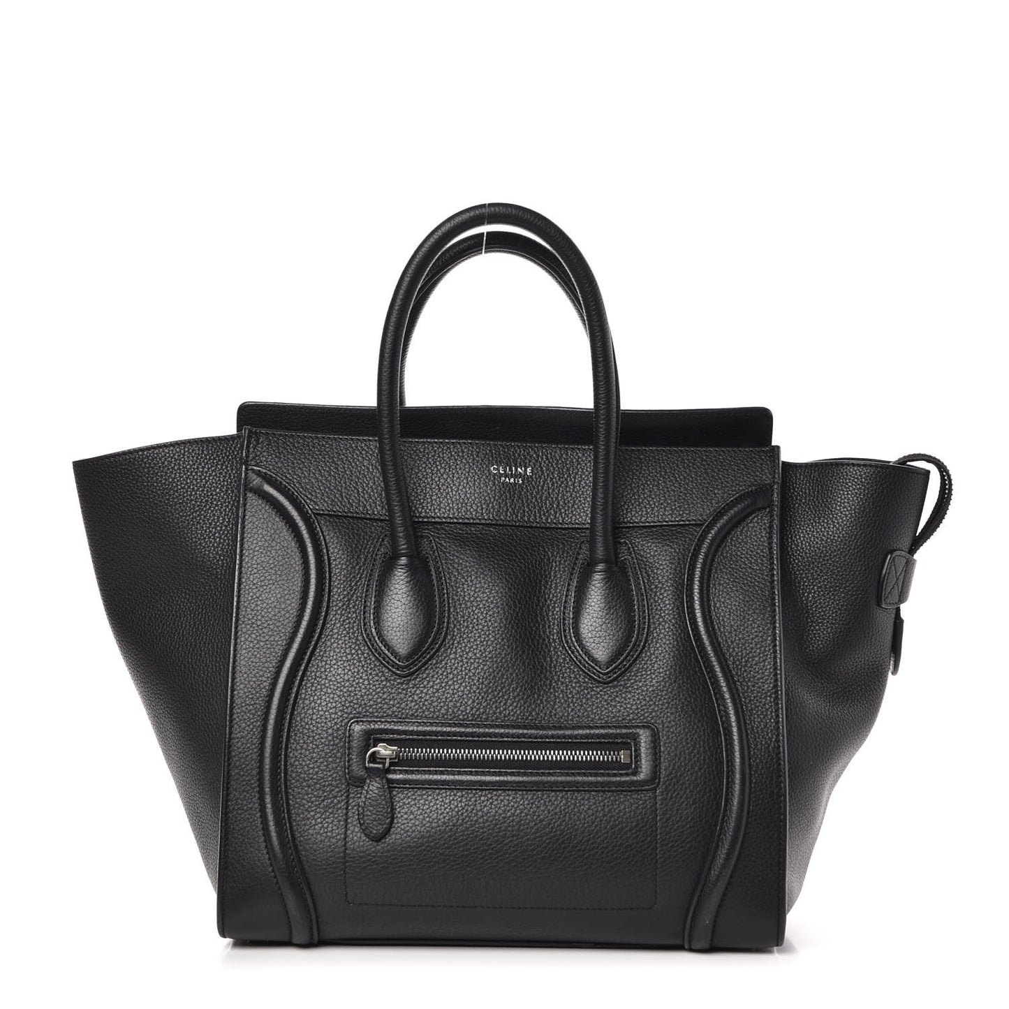 Drummed Calfskin Mini Luggage Black