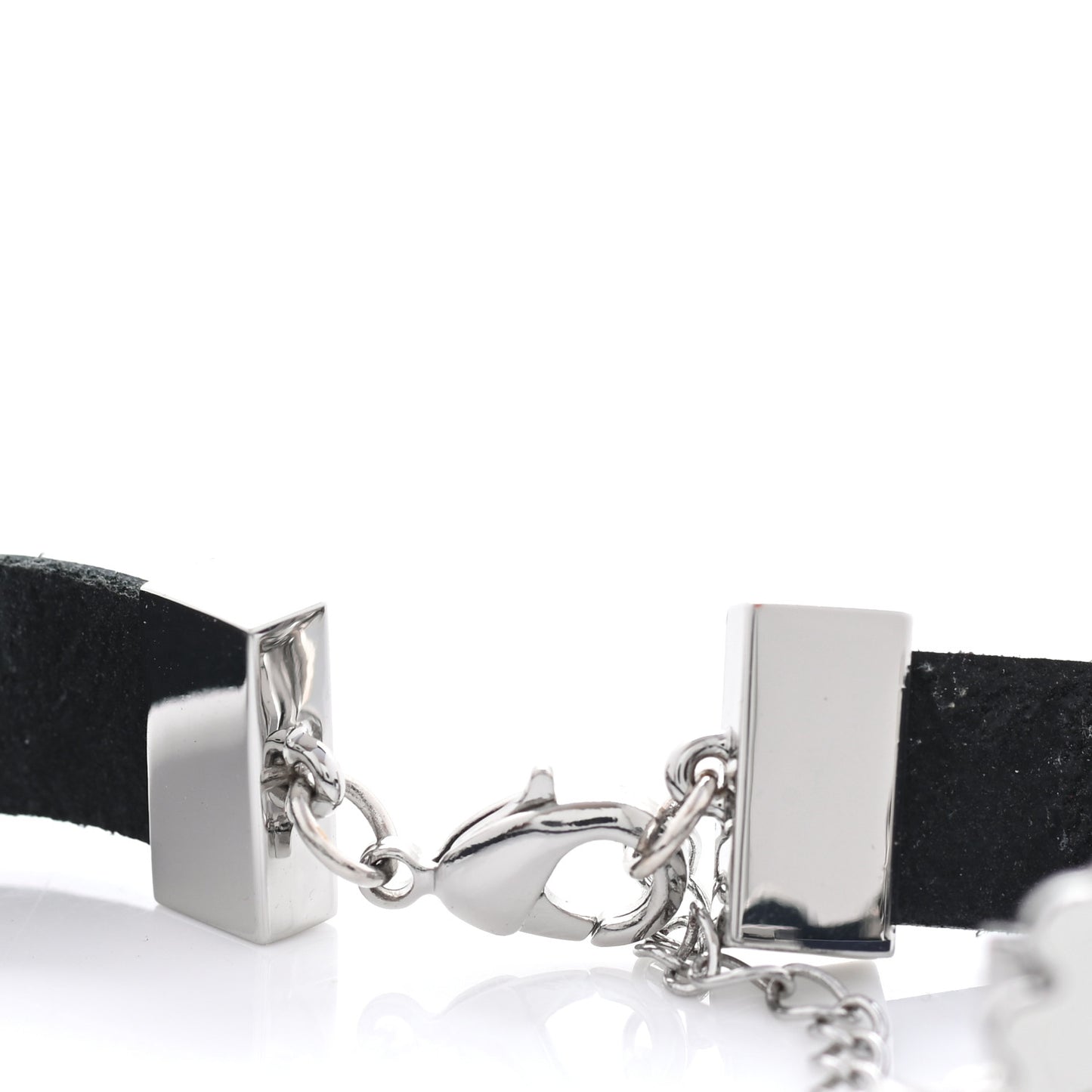 Calfskin Dior Clover Double Bracelet Navy