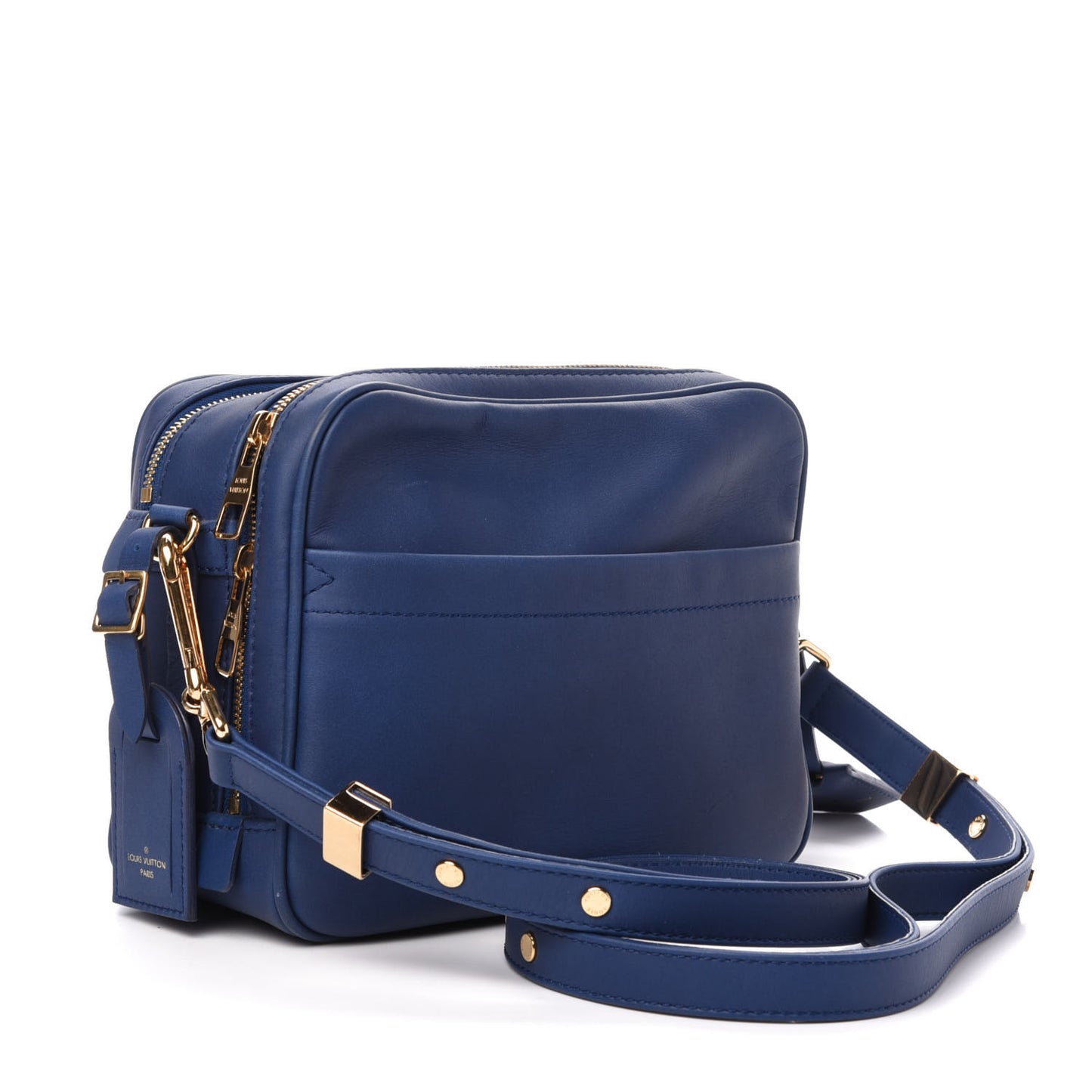 Supple Calfskin Paname Take Off Flight Bag Blue