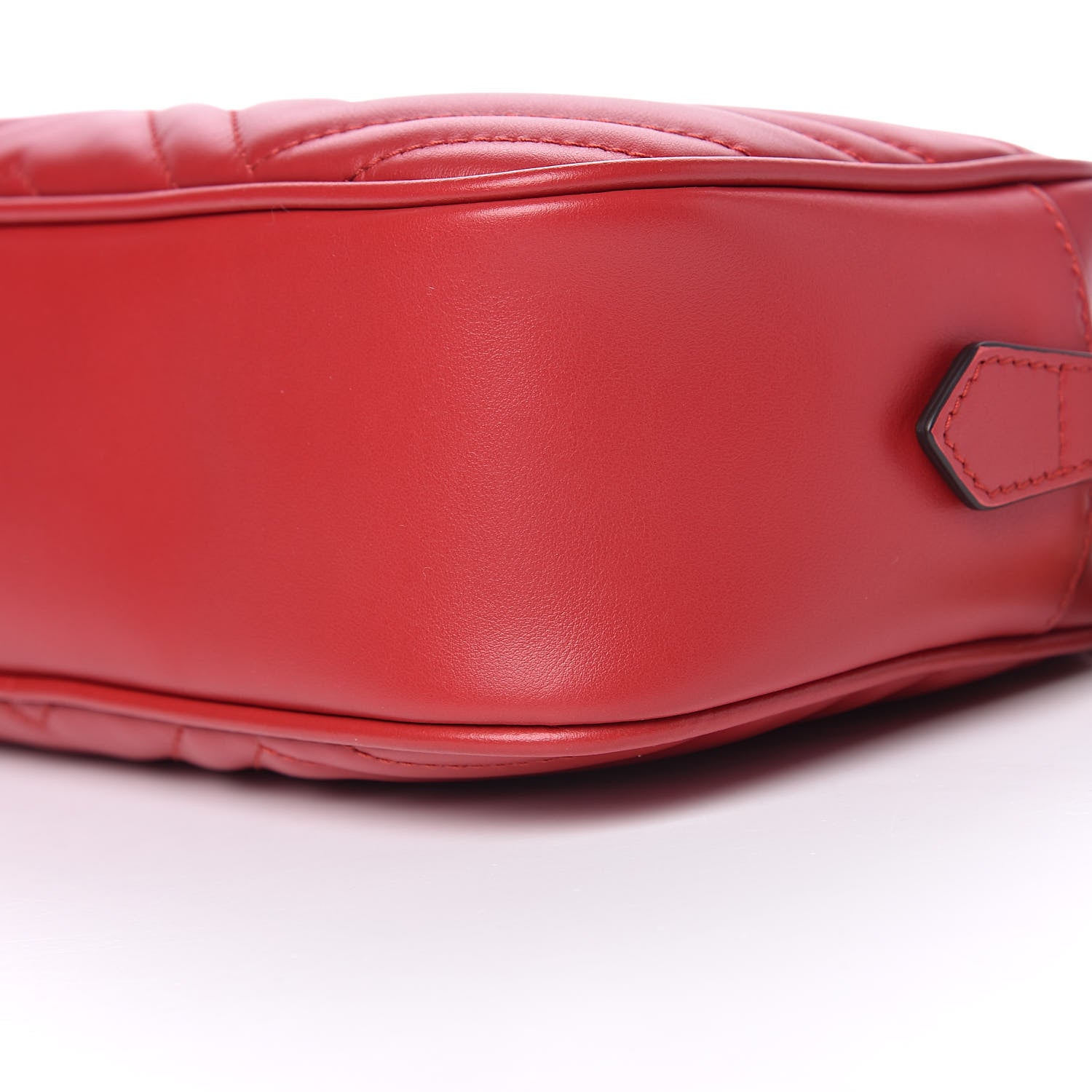 Gucci Calfskin Matelasse Small GG Marmont Chain Shoulder Bag Hibiscus Red 10 of 11