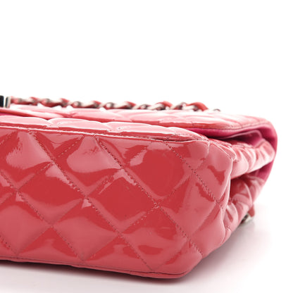 Chanel Patent Quilted Jumbo Double Flap Pink 10 of 10