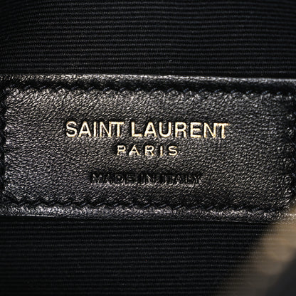 Saint Laurent Grain De Poudre Chevron Monogram Large Bill Pouch Black 6 of 8