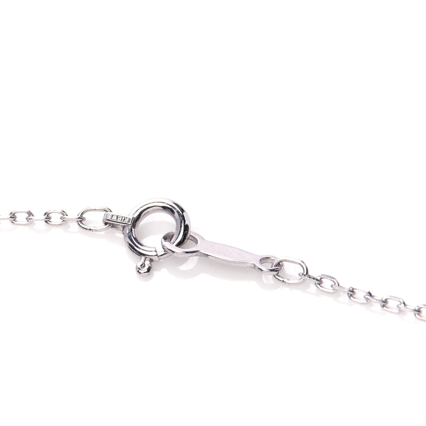 18K White Gold Akoya Pearl 7.5mm Drop Pendant Necklace