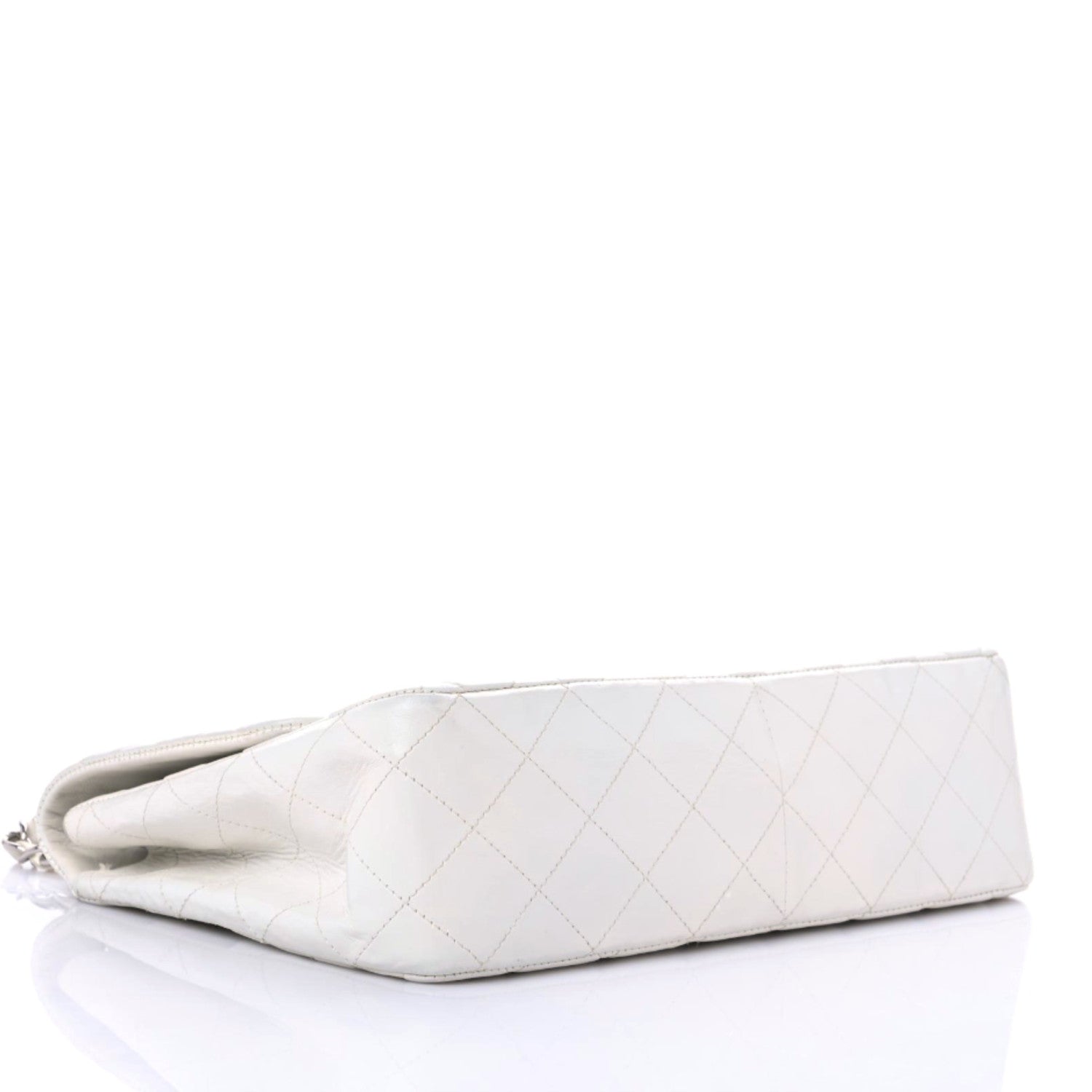 Chanel Lambskin Quilted Jumbo Single Flap White 3 of 24