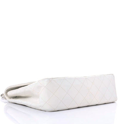 Chanel Lambskin Quilted Jumbo Single Flap White 3 of 24