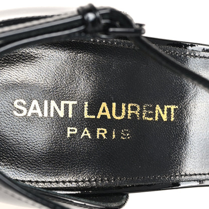 Saint Laurent Patent Calfskin Opyum 110 Sandals 40 Black Gold 8 of 11
