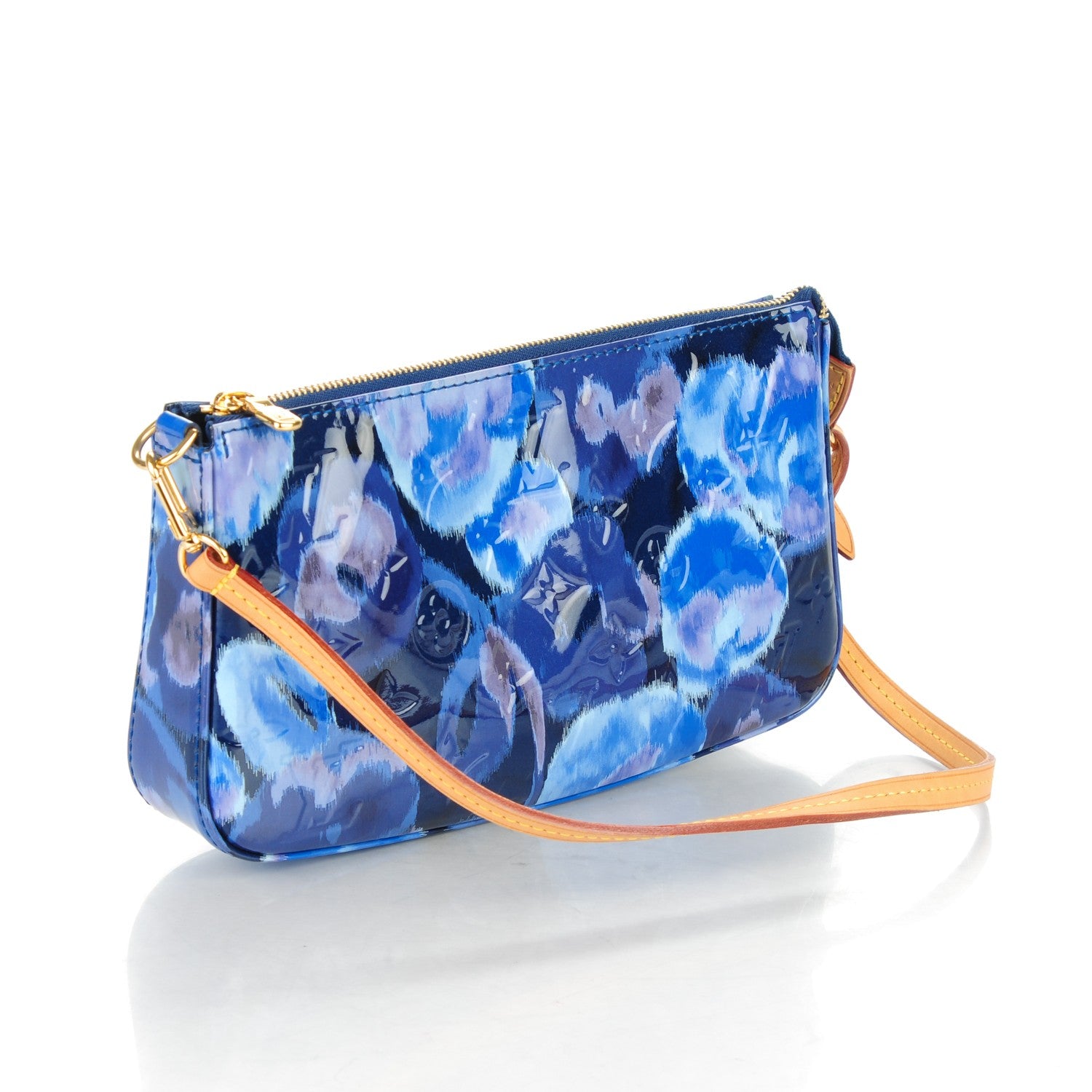 Louis Vuitton Vernis Ikat Pochette Accessories NM Grand Blue 3 of 7