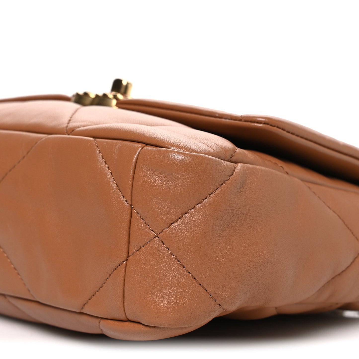 Lambskin Quilted Medium Chanel 19 Flap Brown