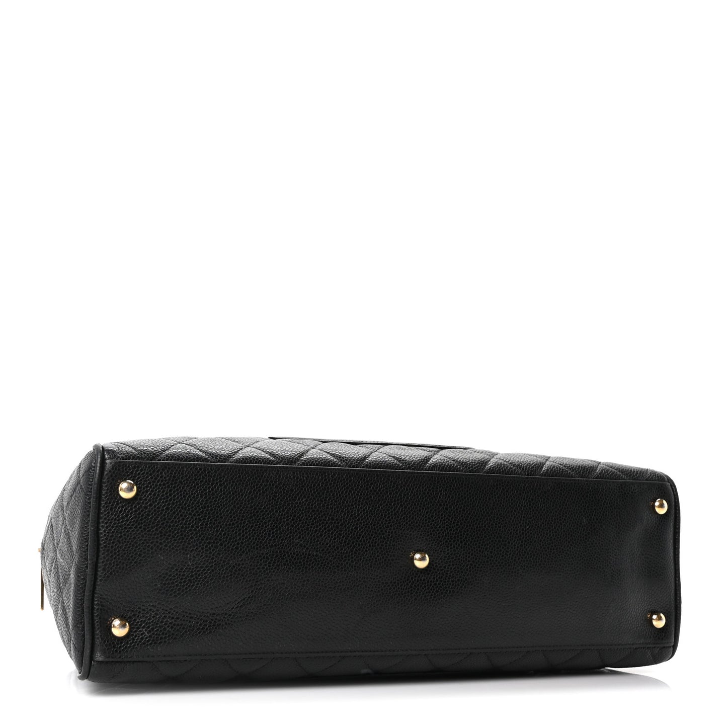 Caviar Quilted Large Bowler Black