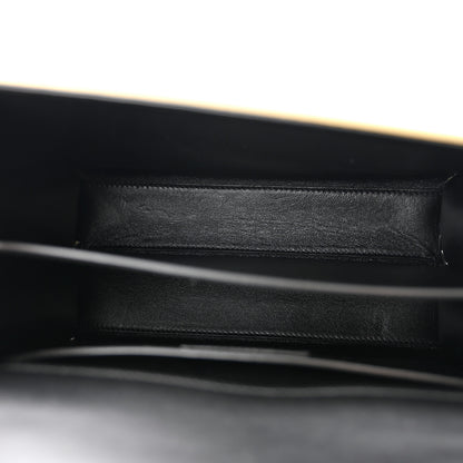 Saint Laurent Smooth Shiny Calfskin Medium Classic Monogram Cassandra Top Handle Black Crema Soft 5 of 10