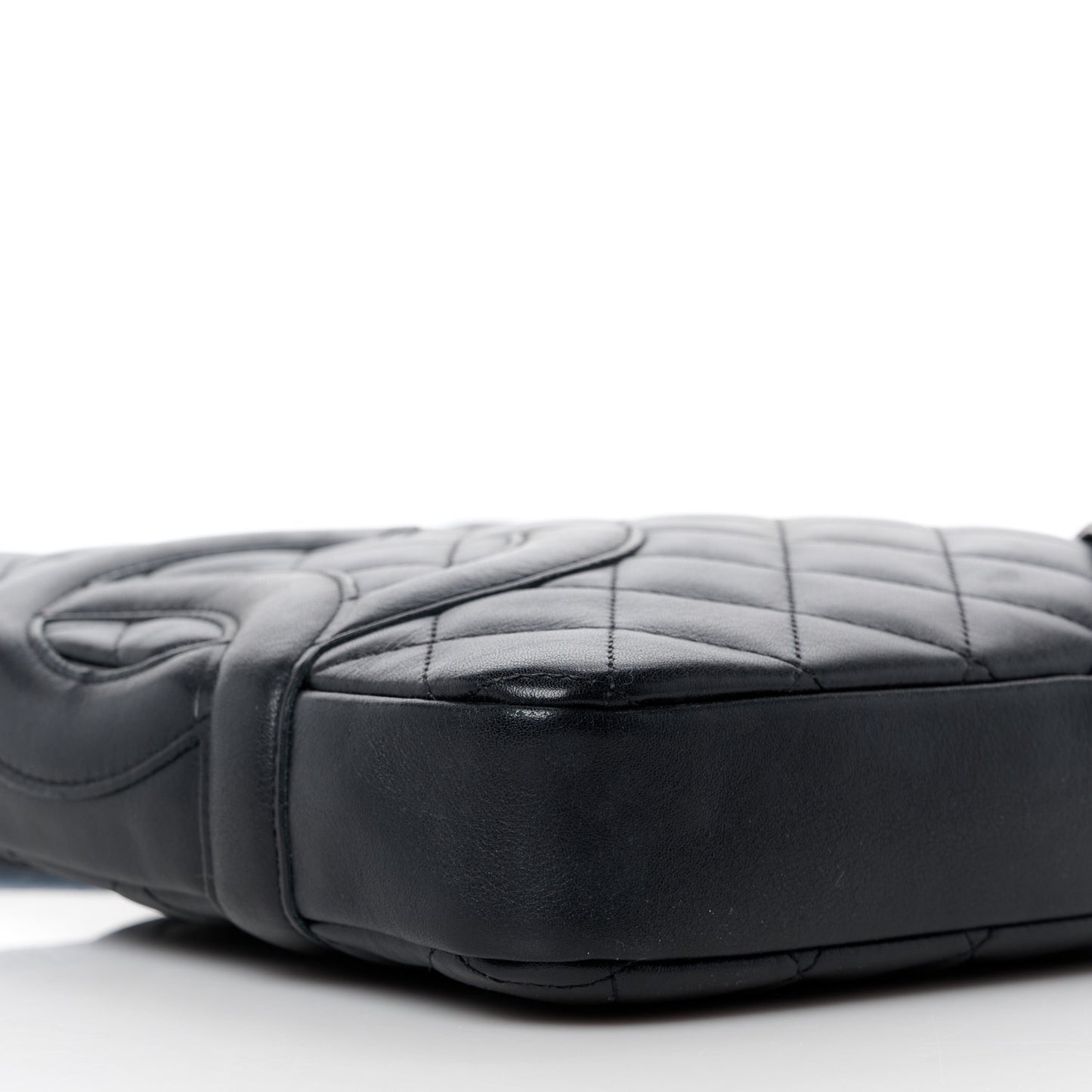 Calfskin Quilted Medium Cambon Messenger Black