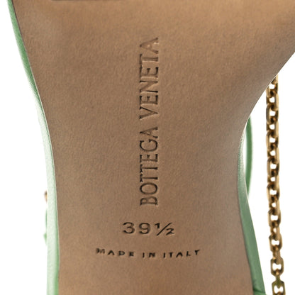 Bottega Veneta Lambskin Stretch Chain Strap 90mm Sandals 39.5 Pistachio 8 of 9