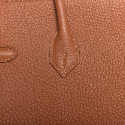 Hermes Togo Swift Officier Birkin 25 Gold Ambre 10 of 35