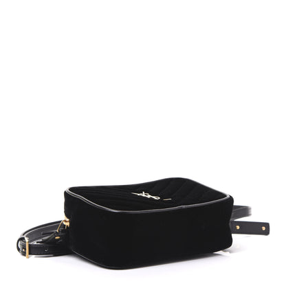 Saint Laurent Velour Matelasse Monogram Lou Belt Bag Black 3 of 8