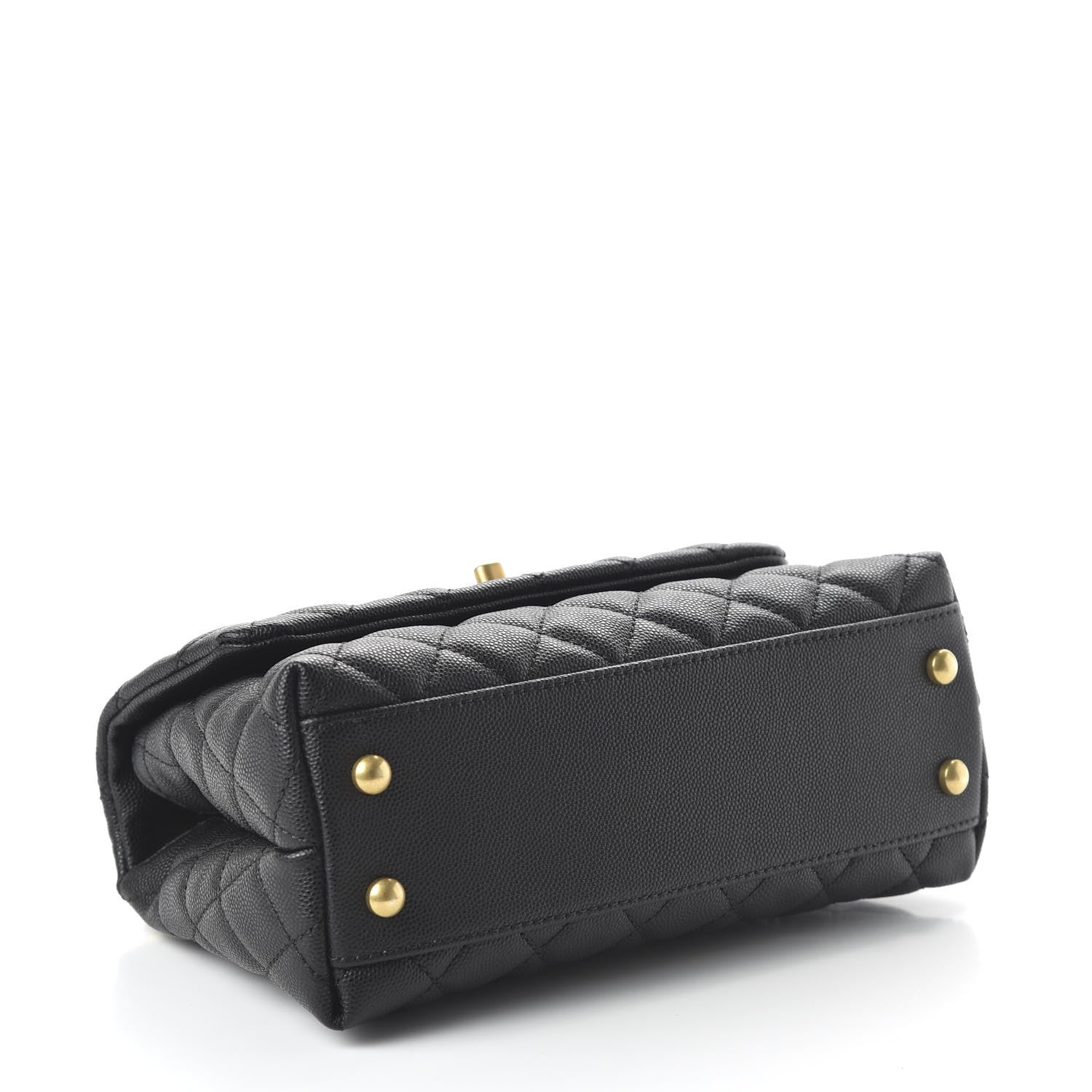 Chanel Caviar Lizard Embossed Quilted Mini Coco Handle Flap Black 4 of 11