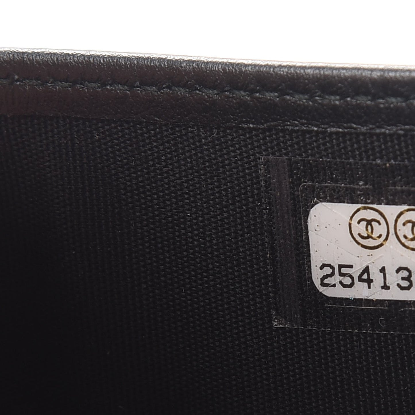 Caviar Quilted Compact Boy Wallet Black