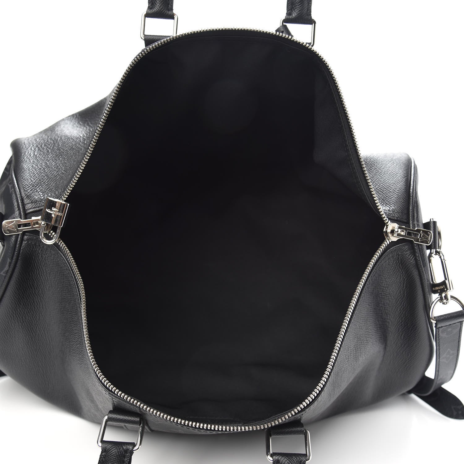 Louis Vuitton Taiga Monogram Eclipse Keepall Bandouliere 50 Black 4 of 9