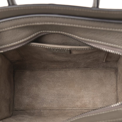 Celine Drummed Calfskin Nano Luggage Souris 5 of 12