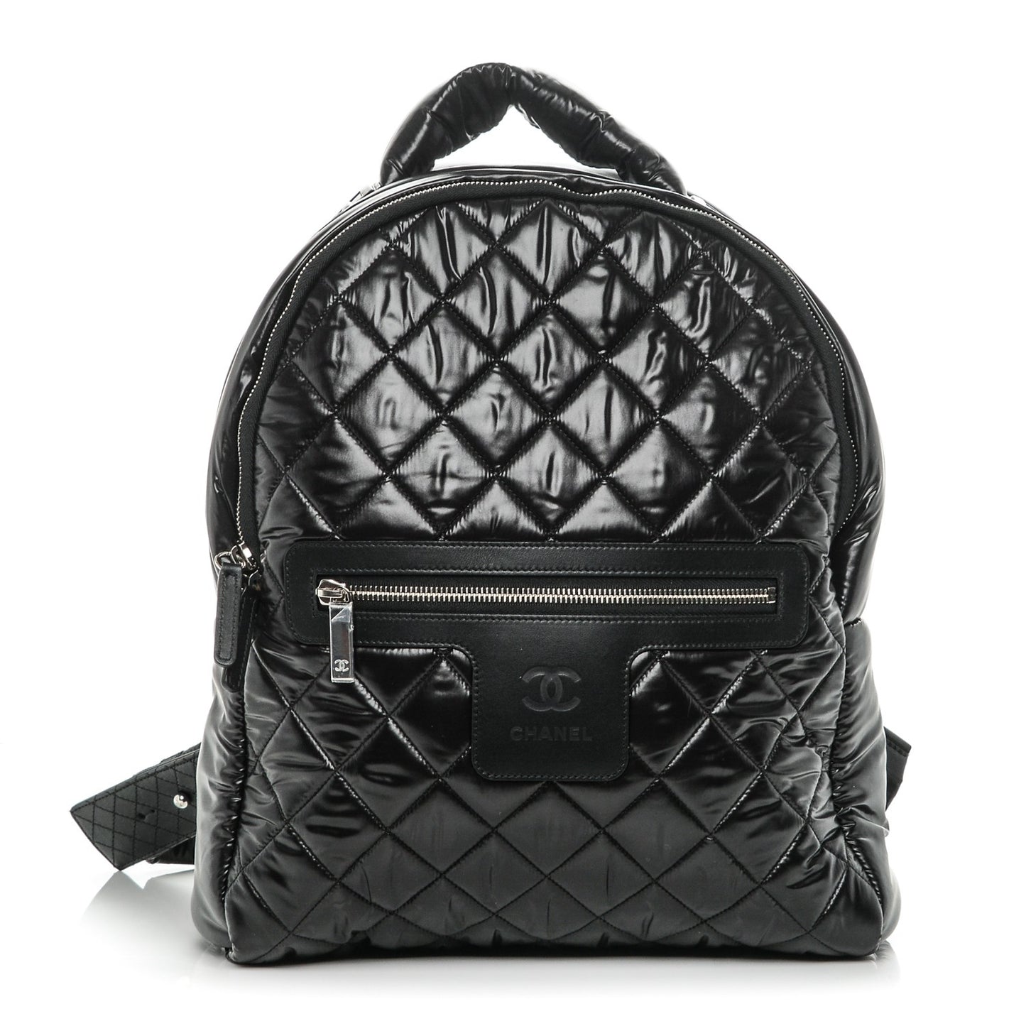 Nylon Quilted Coco Cocoon Backpack Black